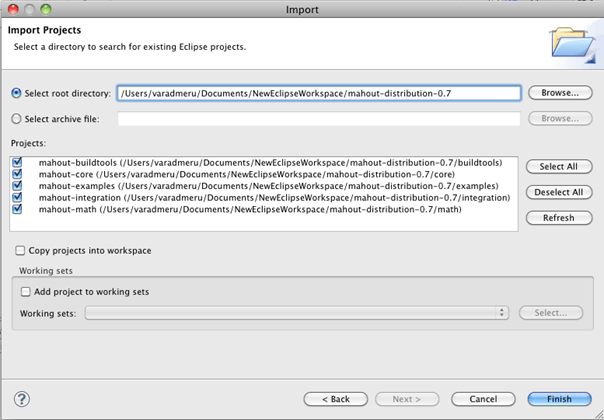 Mahout Setup Figure 1